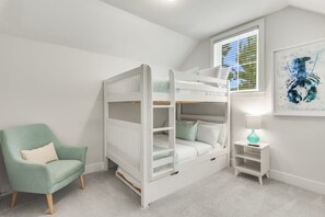 Full Over Full Bunk Bed with Twin Trundle!