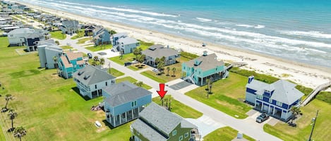 2nd Row to the Beautiful West Beach of Galveston