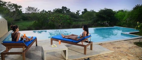 Pool facing the lagoon