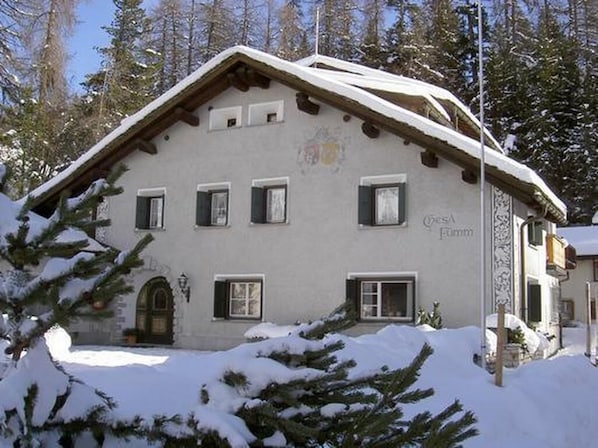 Exterior view of the house winter
