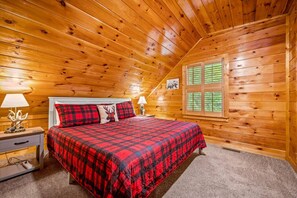 Master bedroom upstairs (king) is the perfect spot to relax and unwind.