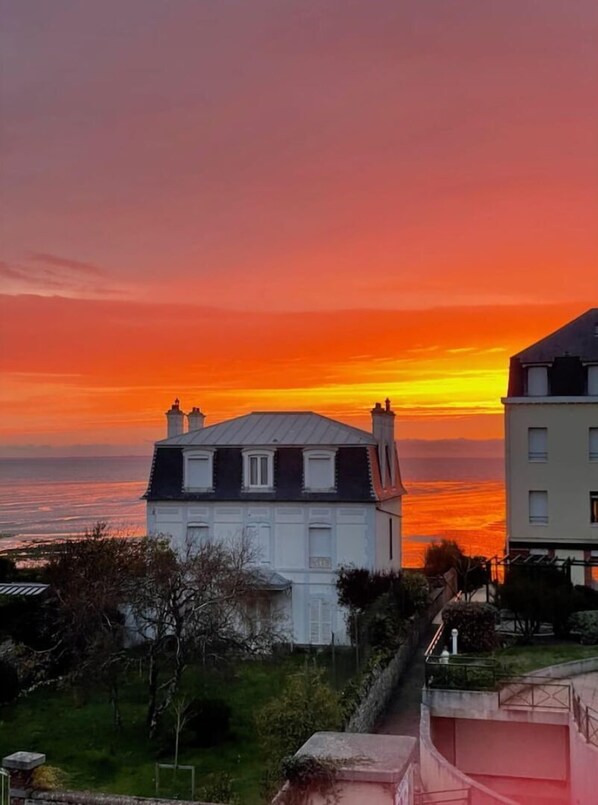 Vue sur la plage ou l’océan