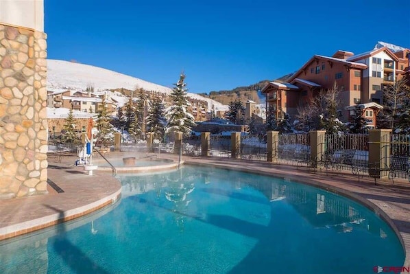 Outdoor Heated Pool & Hot Tub