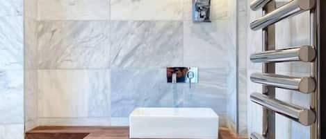 Newly renovated solid Marble large bathroom