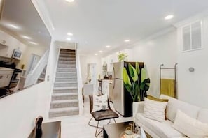 Living room and kitchen