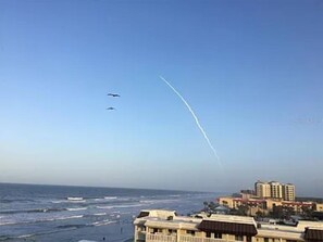 Rocket Launch View from Balcony