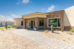 Front entrance and walk way. 