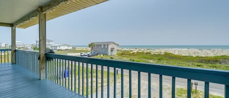 Oak Island Vacation Rental | 3BR | 2BA | 1,003 Sq Ft | Stairs Required