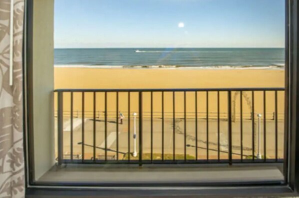 Oceanfront balcony view