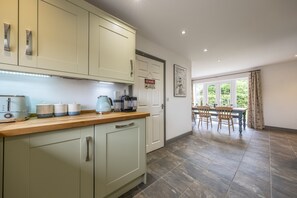 Ground floor: A fully-fitted, modern kitchen