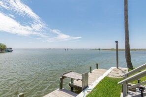 Lovely canal water views directly off your patio space with first come, first serve boat slips and fish cleaning station