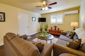 Living Room | Full Sleeper Sofa | Smart TV | Ceiling Fans