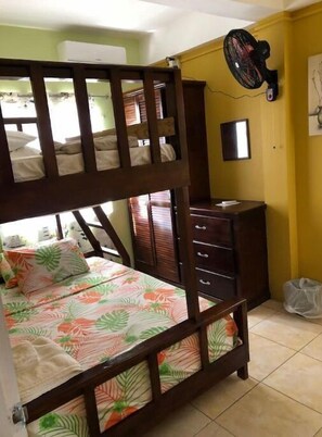 Bedroom #2 Bunk bed room AC  and wall fan ncluded 