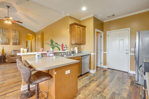 Kitchen | Pet Friendly w/ Fee