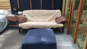 Futon couch w/Ottoman foot stool
