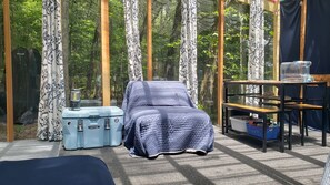 Yes, time will just melt away! Block ice is available for the cooler.
