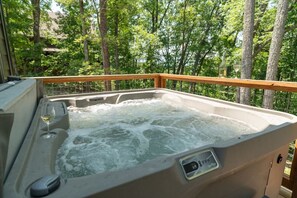 Soak in the hot tub after a long day at the parks