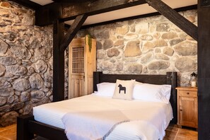 Bedroom area with king-size bed