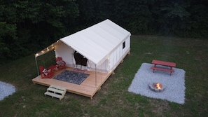 Nice firepit outside your tent