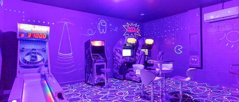 Private arcade room, located in the house for your private use! No coins needed!