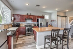 Fully Stocked Island Kitchen