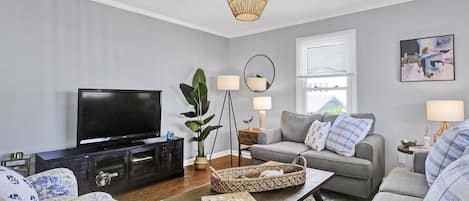 Tastefully decorated living room; Unit A