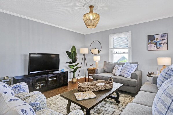 Tastefully decorated living room; Unit A