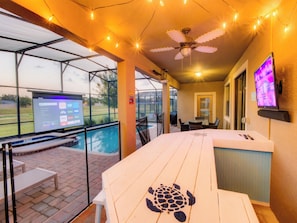 And, Starting At Dusk Enjoy The Poolside Theater