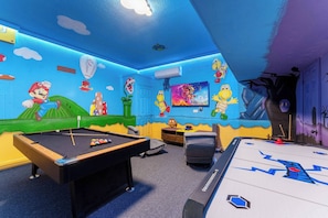 Mario Themed Game Room with Nintendo Switch