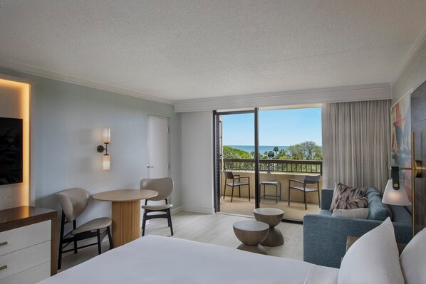 Bedroom. Exact unit will be assigned upon arrival. Views, colors, and decor may vary.