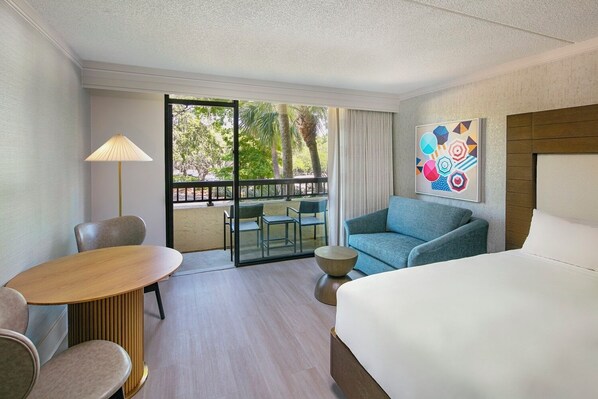 Bedroom. Exact unit will be assigned upon arrival. Views, colors, and decor may vary.