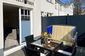 Handtuchhaus mit Terrasse in Heringsdorf