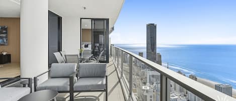 Large balcony allows for plenty of space to unwind for a memorable experience