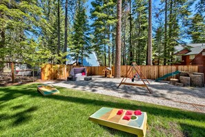 Fully landscaped back yard.