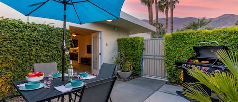 Watch the stunning sunsets from your patio