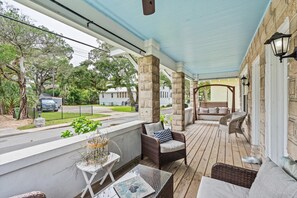 Our street is calm enough to relax along, but with action enough to be pleasantly entertained by while chilling with your peeps