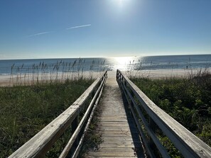 Just steps away from the front door the beach awaits!