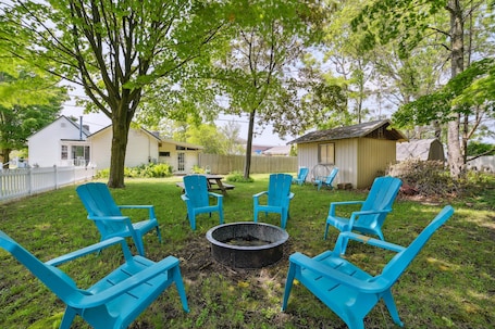 Boyne City Vacation Rental | 2BR | 1BA | 1,200 Sq Ft | 5 Steps Required to Enter