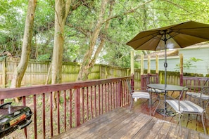 Deck | Charcoal Grill | Fenced-In Yard