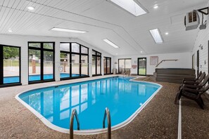 Our indoor heated pool open all year