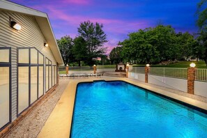 Beautiful pool at twilight