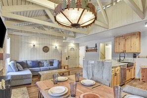 Living room and front door