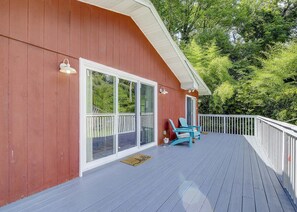 Front Deck w/ Adirondack Chairs