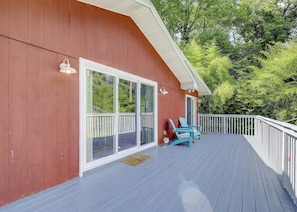 Front Deck w/ Adirondack Chairs