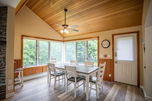 Dining room with great natural light