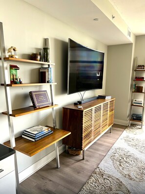 built-ins, large Smart TV