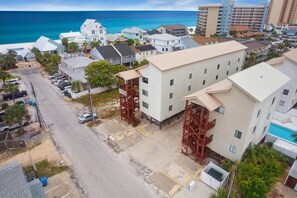 ariel view- the beach is so close!