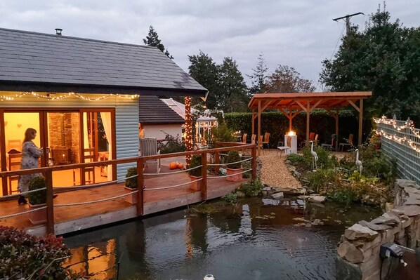 Summer House (left) Rocks Cottage (middle) Gazebo with BBQ (right)