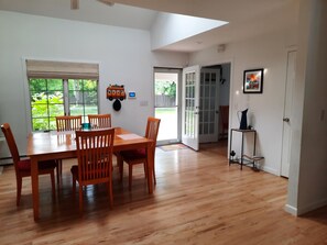 dining area facing front yard