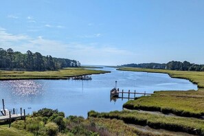 Captivating views. Our condo overlooks the mouth of the Rehoboth Bay and the Love Creek Tributary. It's peaceful and serene.
